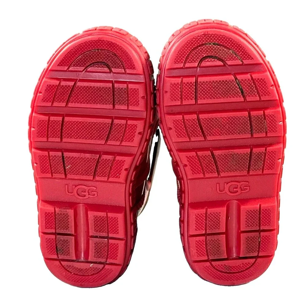 UGG Drizlita Toddler Red Waterproof Rain Boots Size 6 Style 1130361T